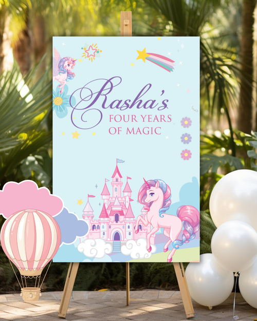 Unicorn Welcome Board