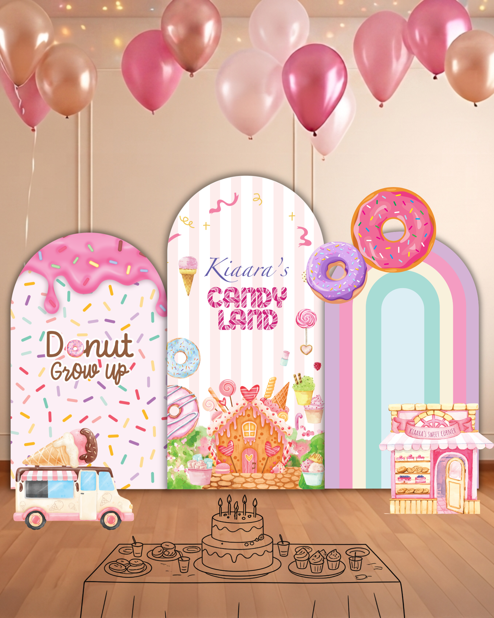 Candyland Theme Shape Cutouts — view 2 | Molly Moo