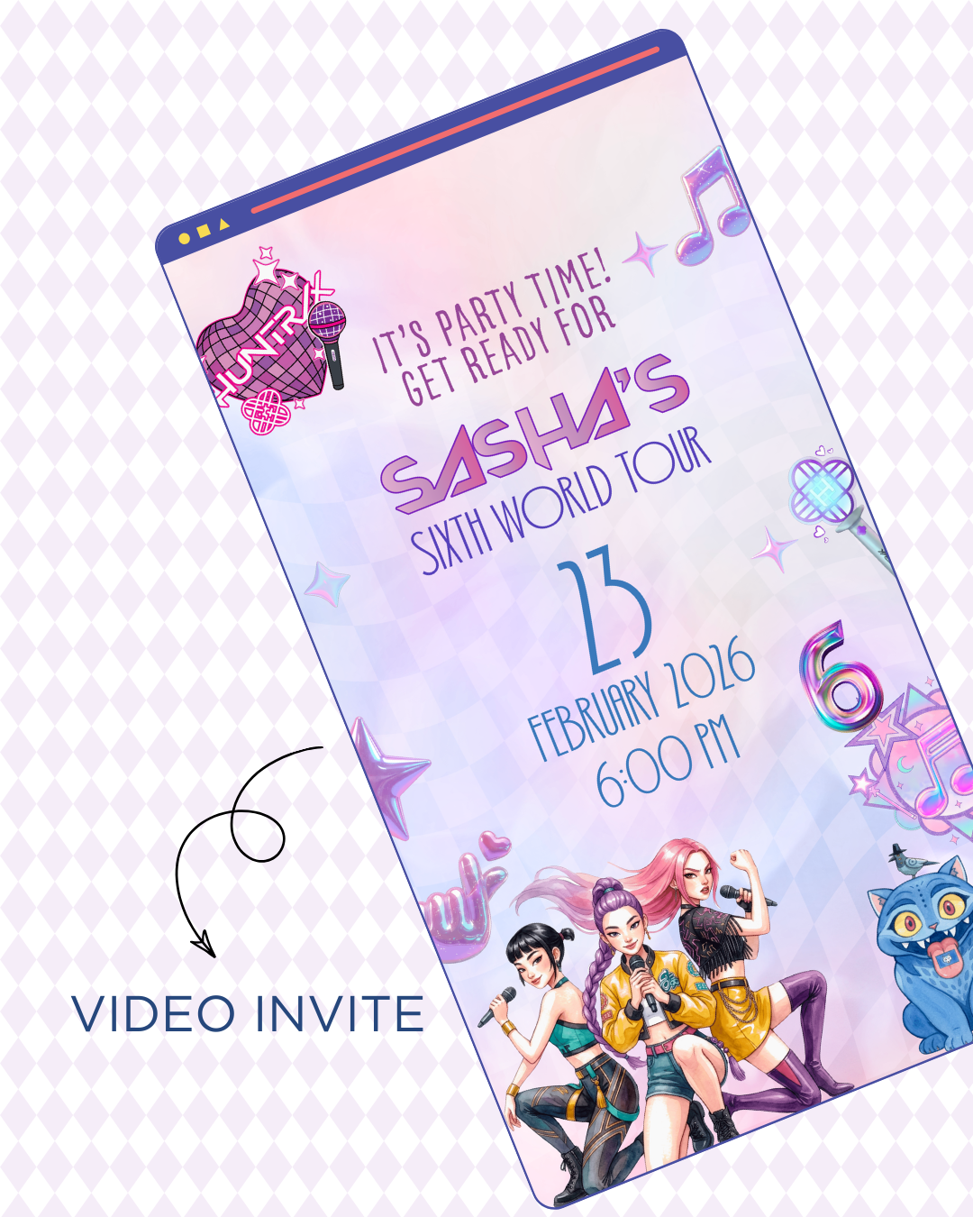 K-POP Demon Hunters Video Invite