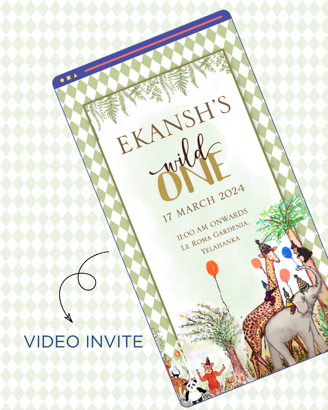 Wild One Video Invite