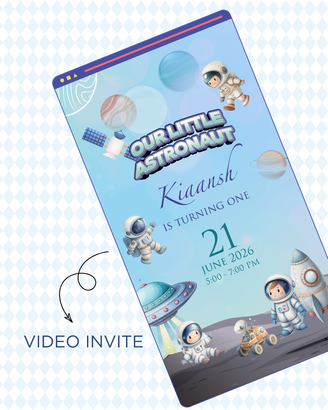 Space Astros Video Invite