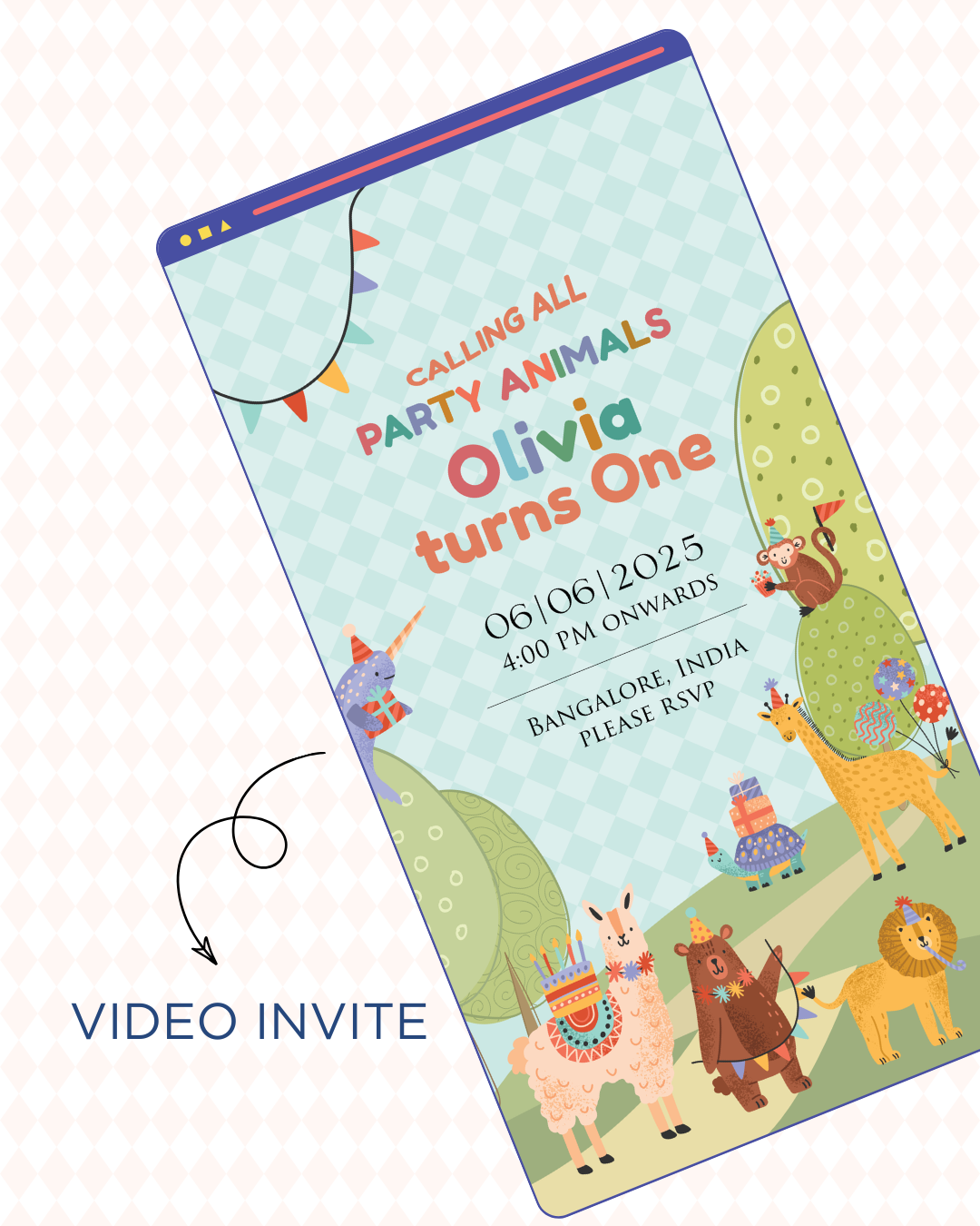 Party Animals Video Invite