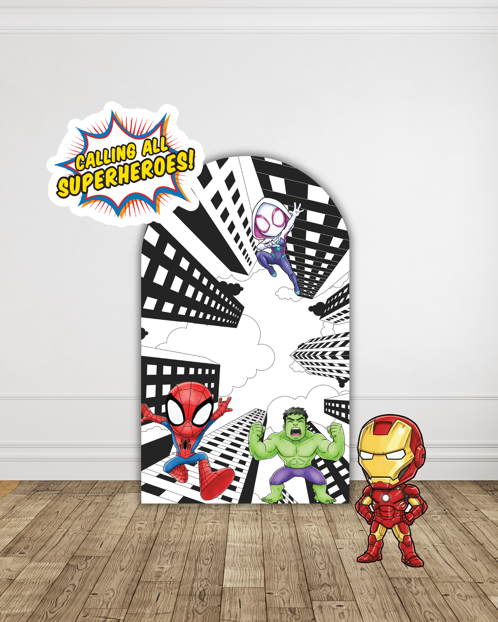 Superhero Main Backdrop — view 4 | Molly Moo