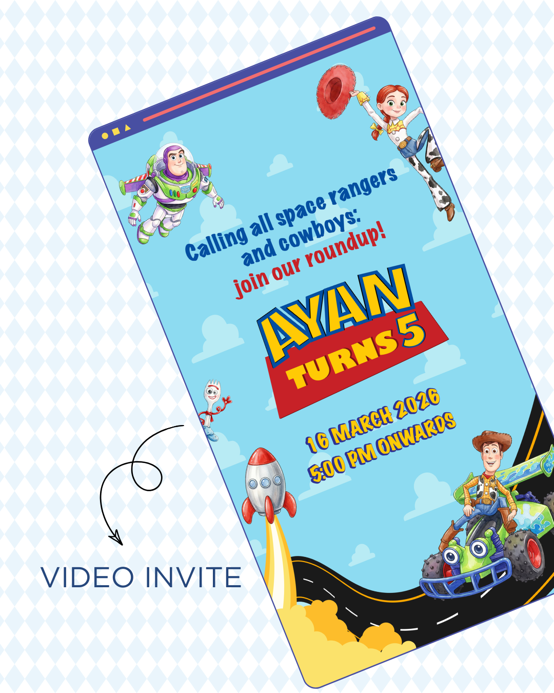 Toy Story Video Invite