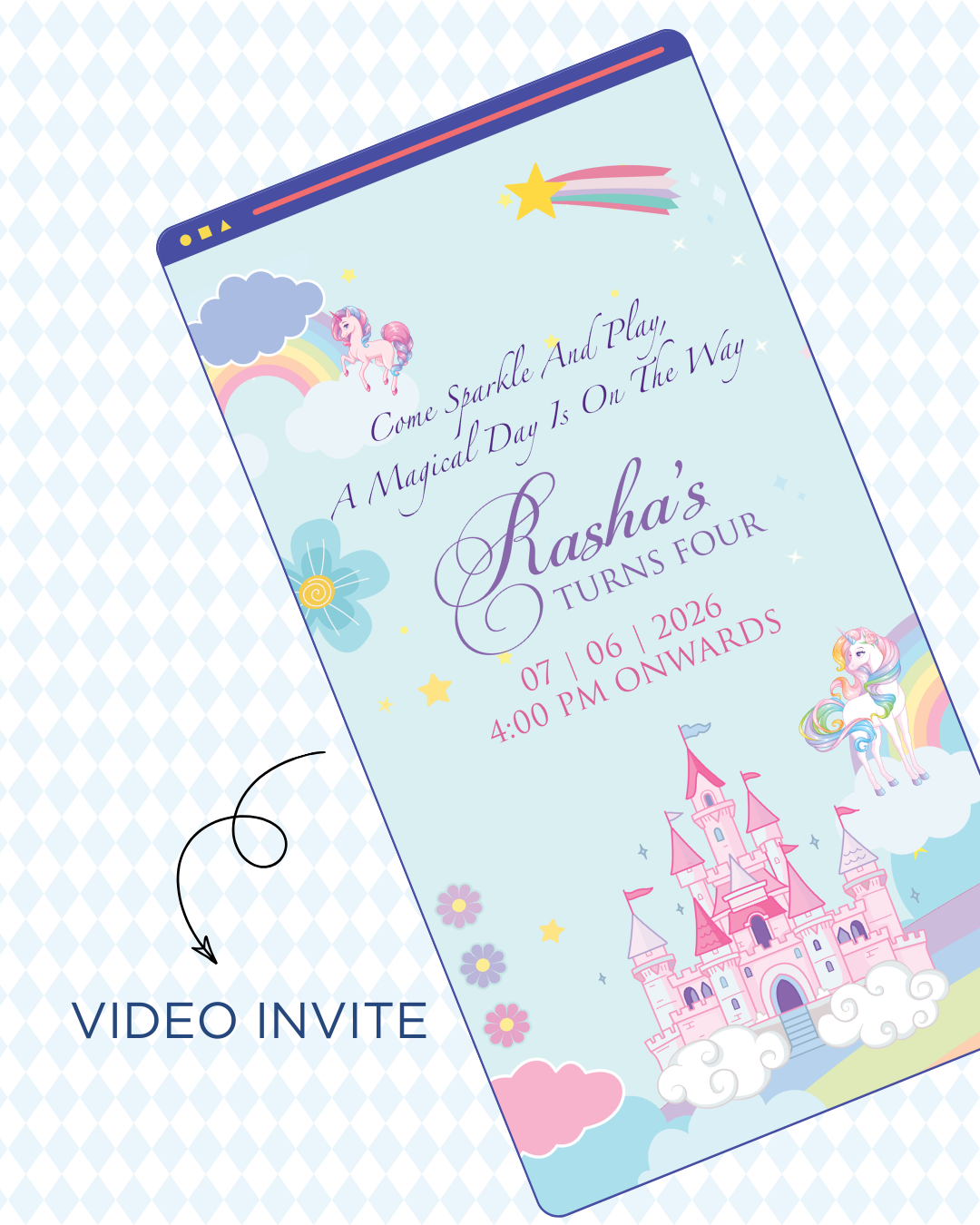 Unicorn Video Invite