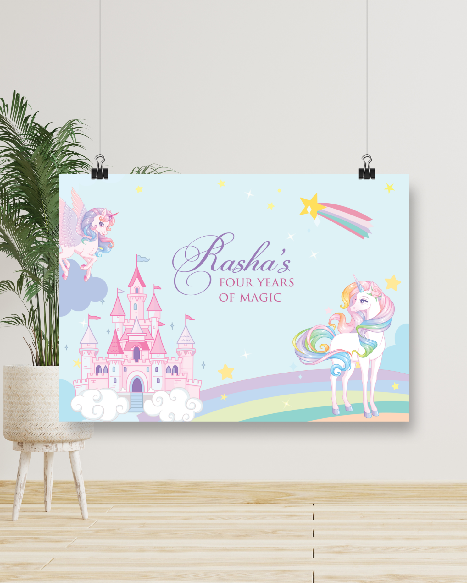 Unicorn Birthday Banner | Molly Moo