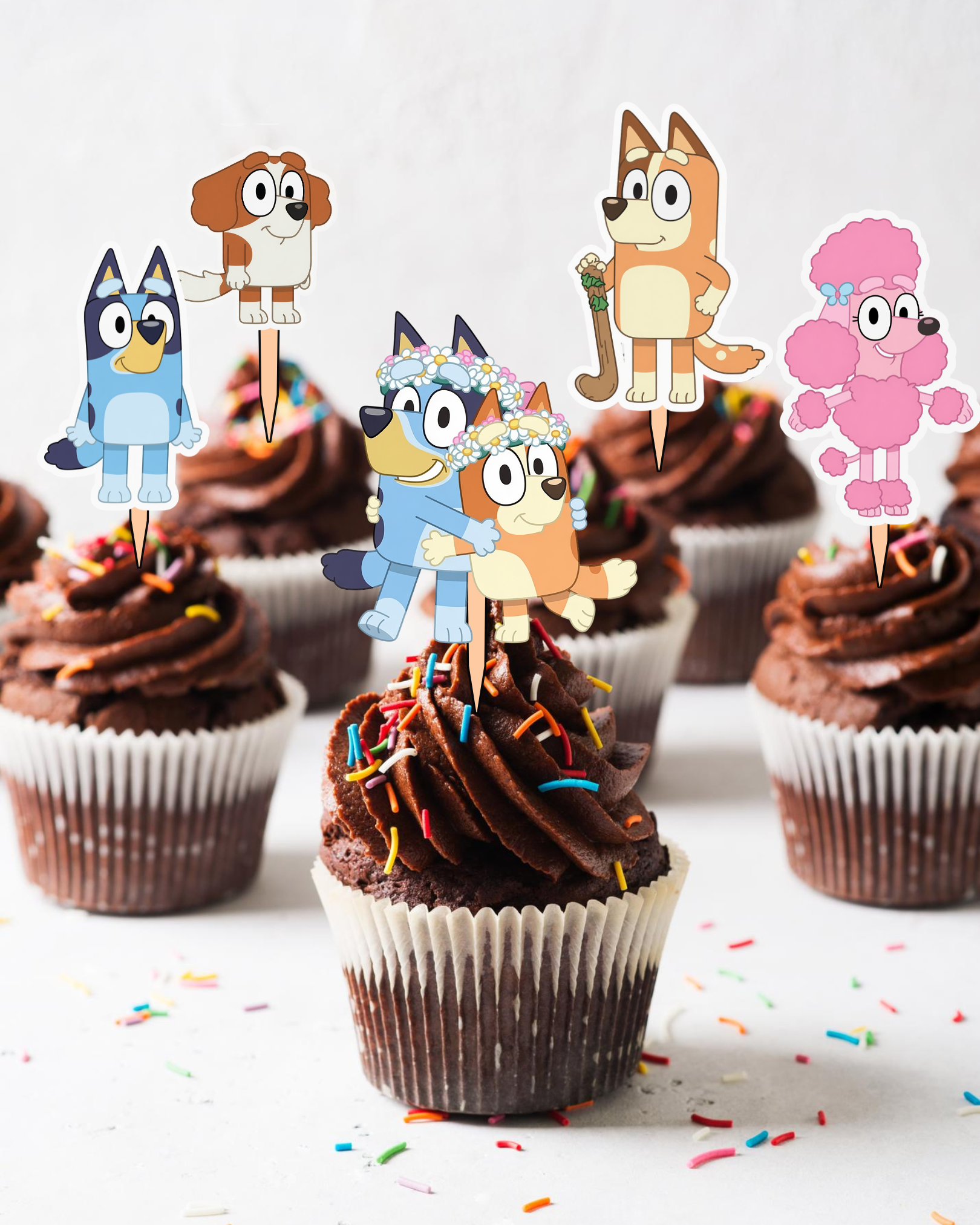 Bluey Cupcake Toppers | Molly Moo