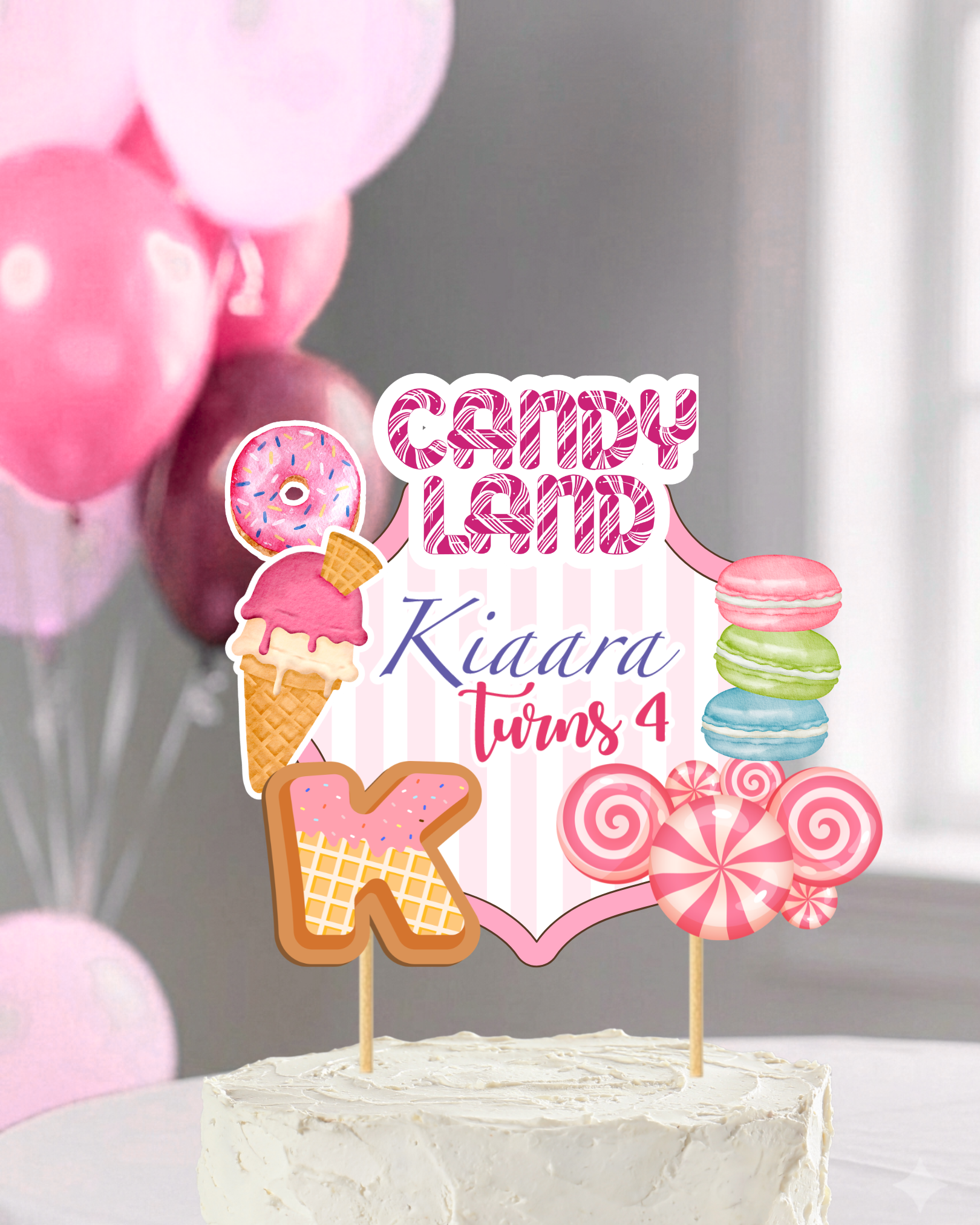 Candyland Cake Topper | Molly Moo