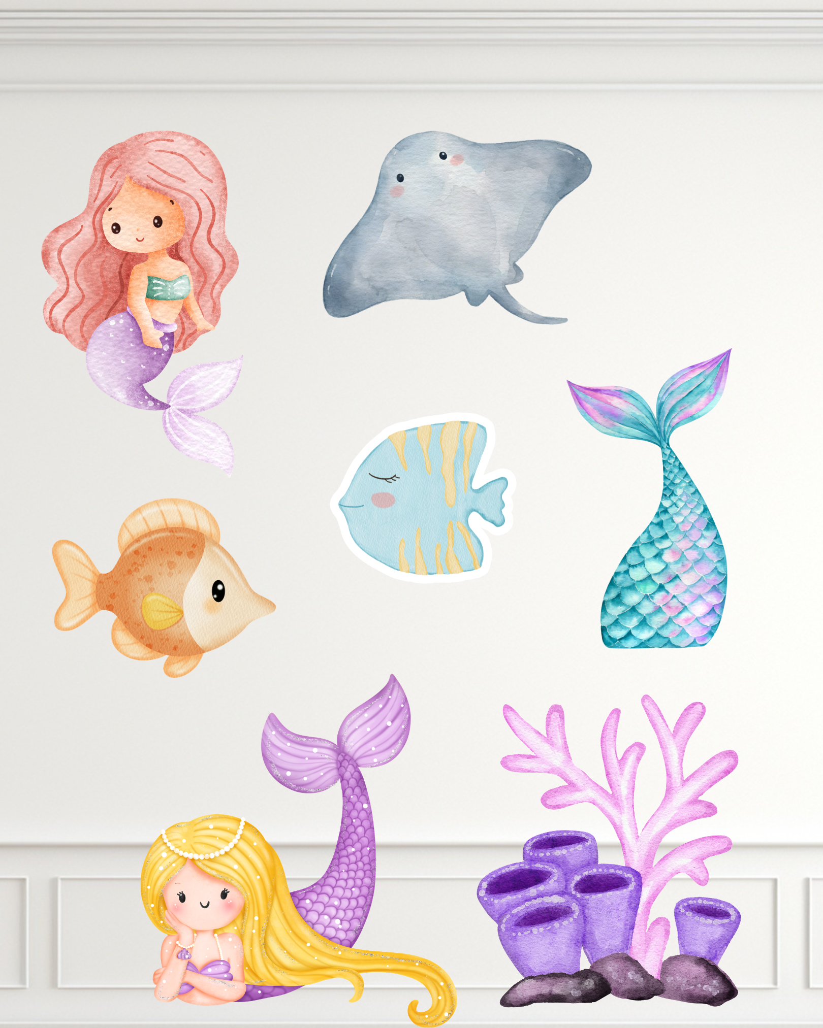 Mermaid Decor Cutouts | Molly Moo