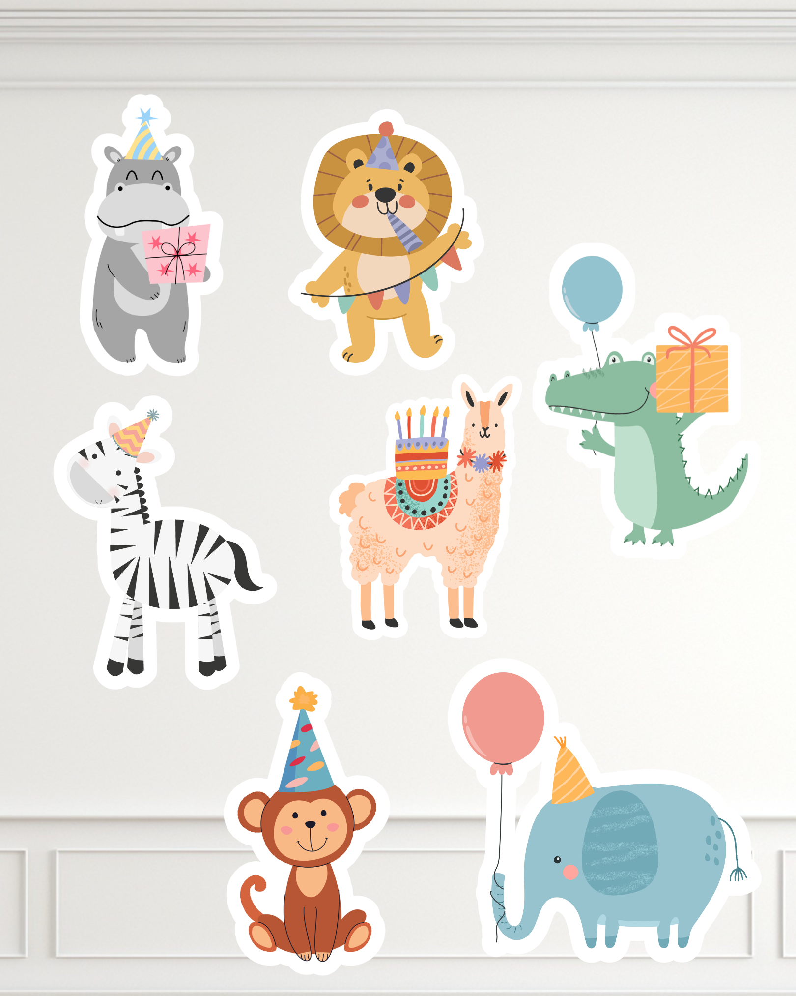 Party Animals Decor Cutouts | Molly Moo