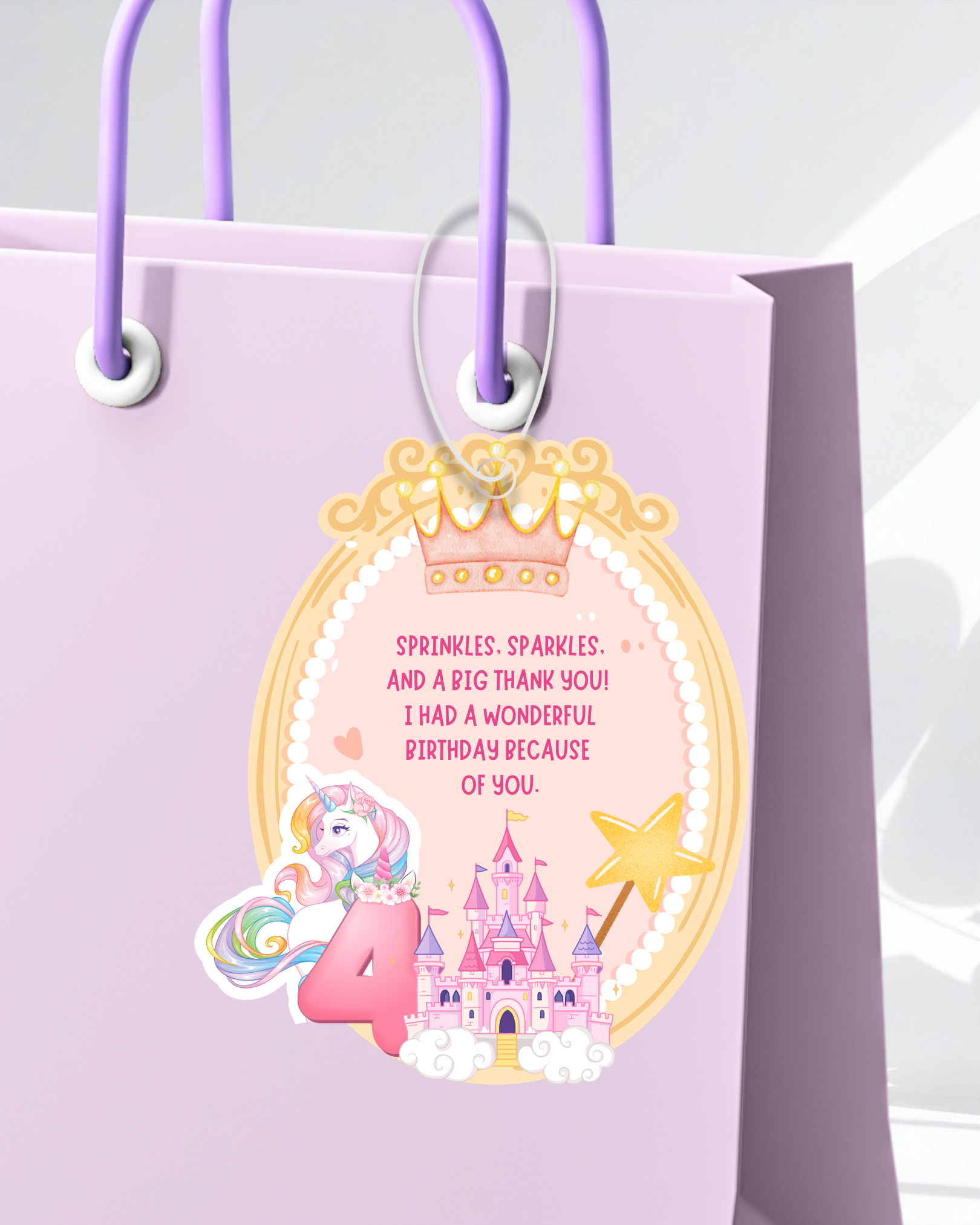 Unicorn Thank You Tags | Molly Moo