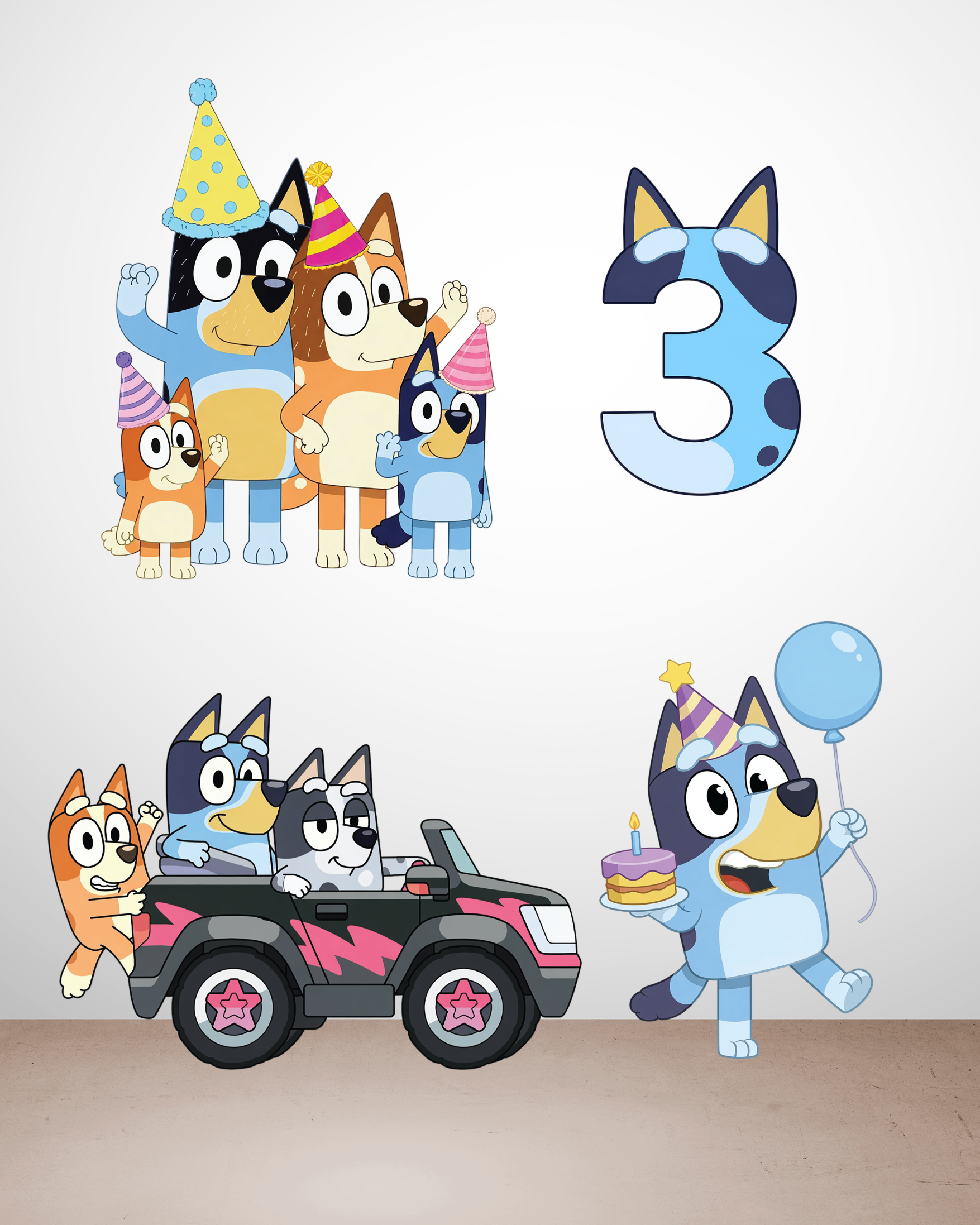 Bluey Theme Shape Cutouts | Molly Moo