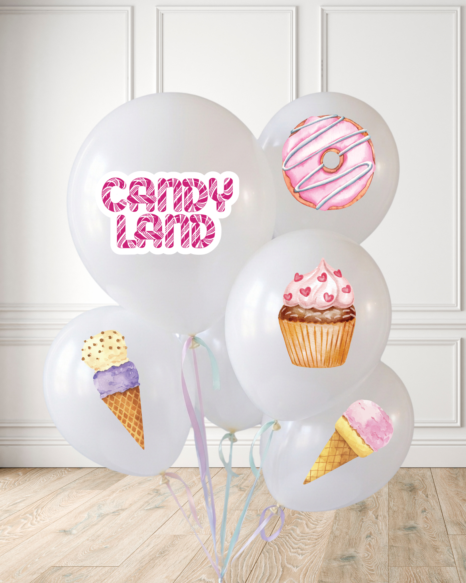Candyland Balloon Stickers | Molly Moo
