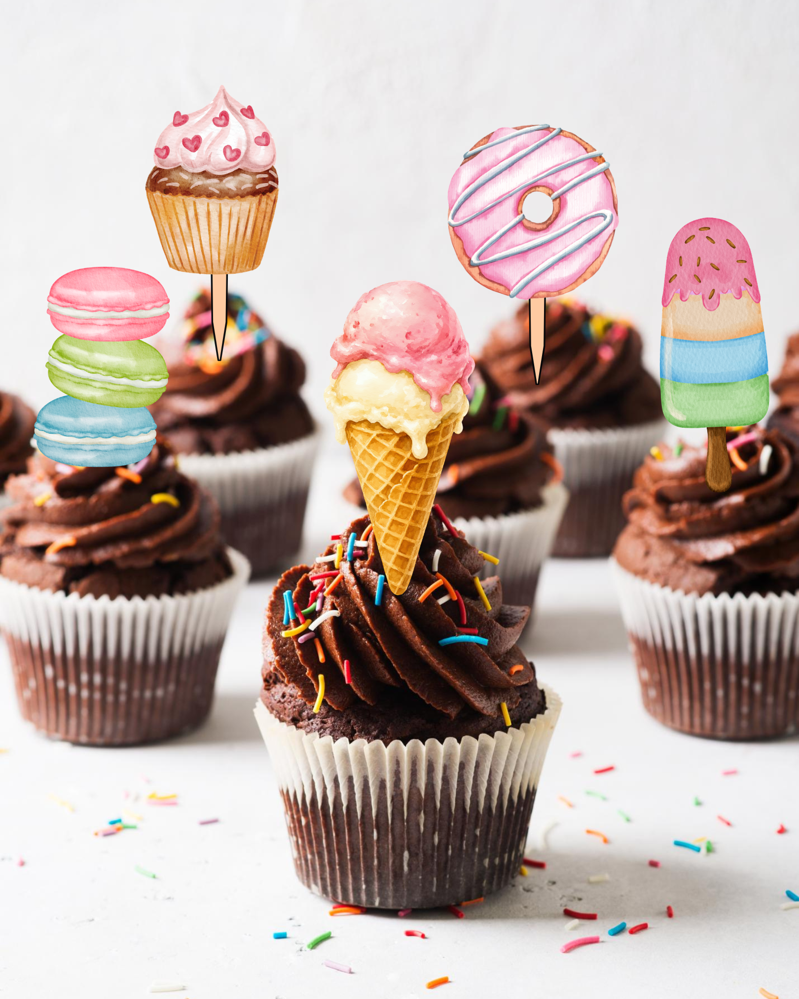 Candyland Cupcake Toppers | Molly Moo