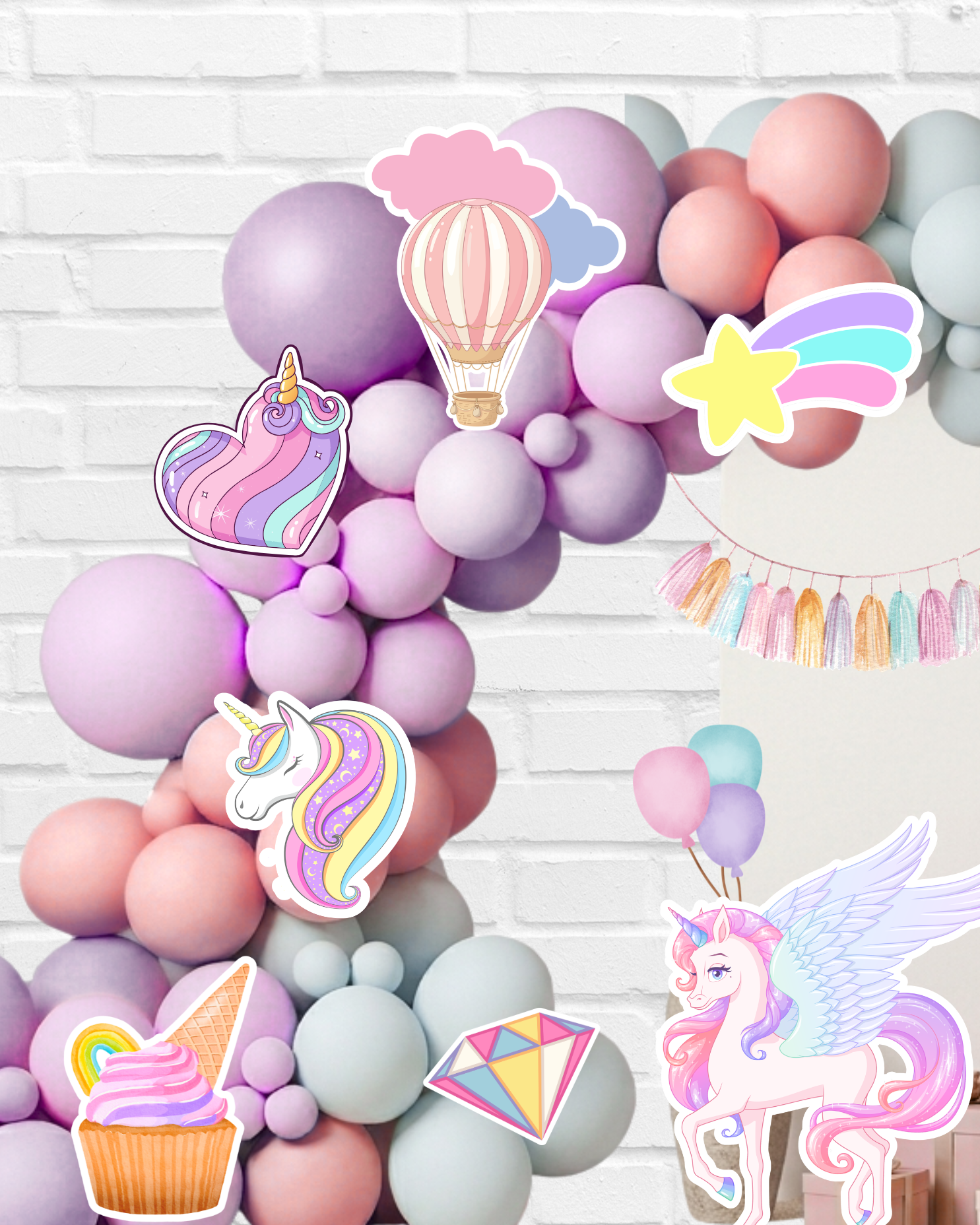 Unicorn Decor Cutouts — view 2 | Molly Moo