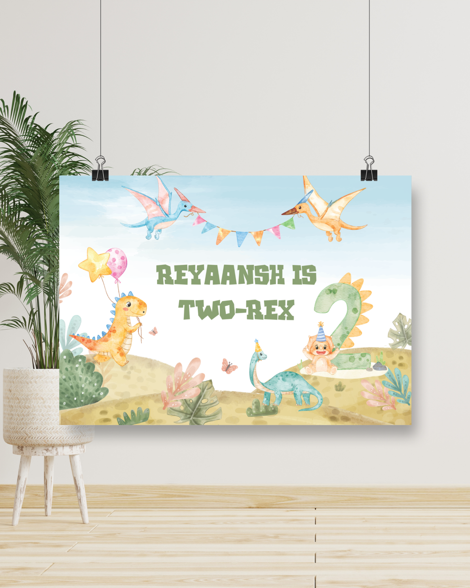 Dinoland Birthday Banner | Molly Moo