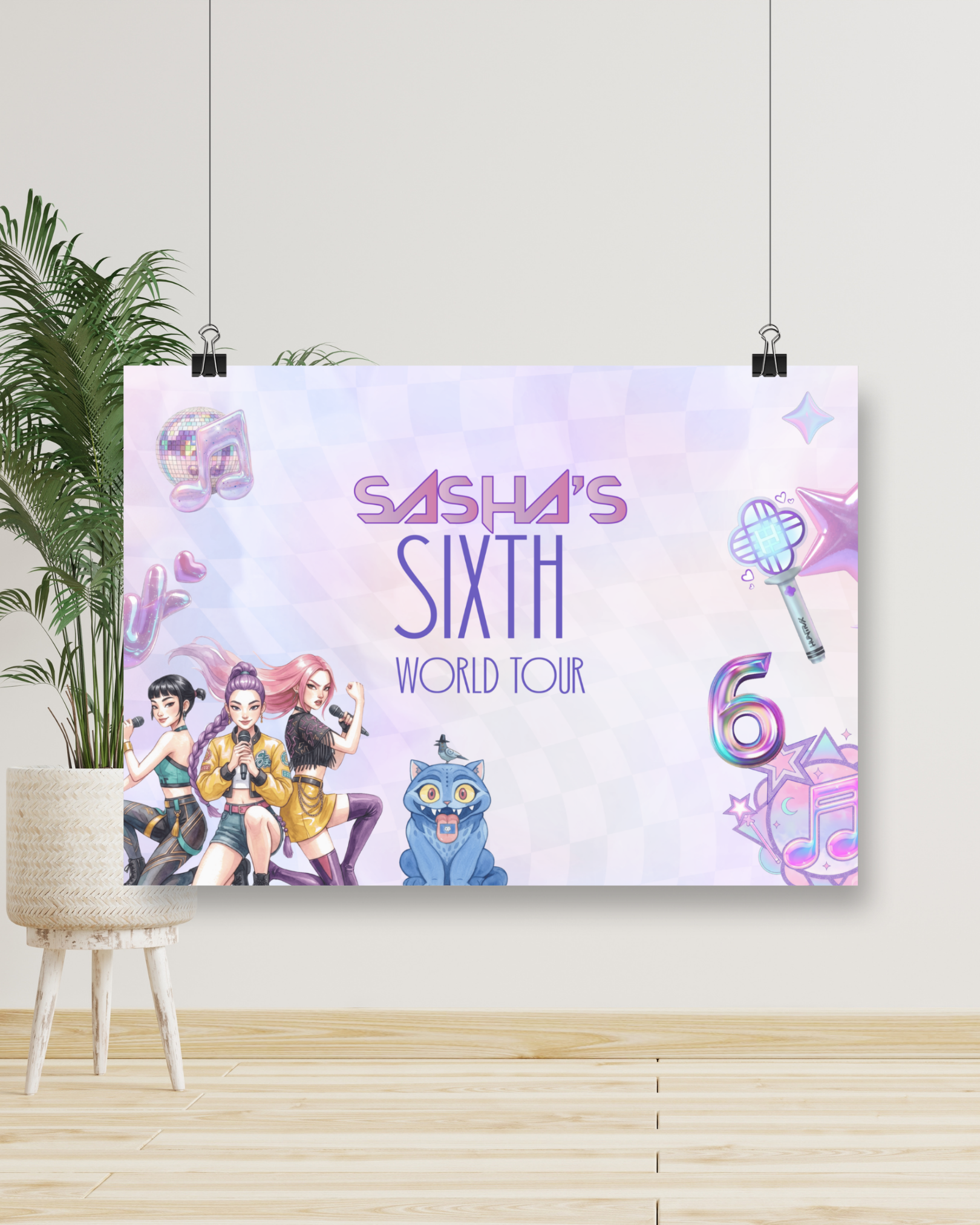 K-POP Demon Hunters Birthday Banner | Molly Moo