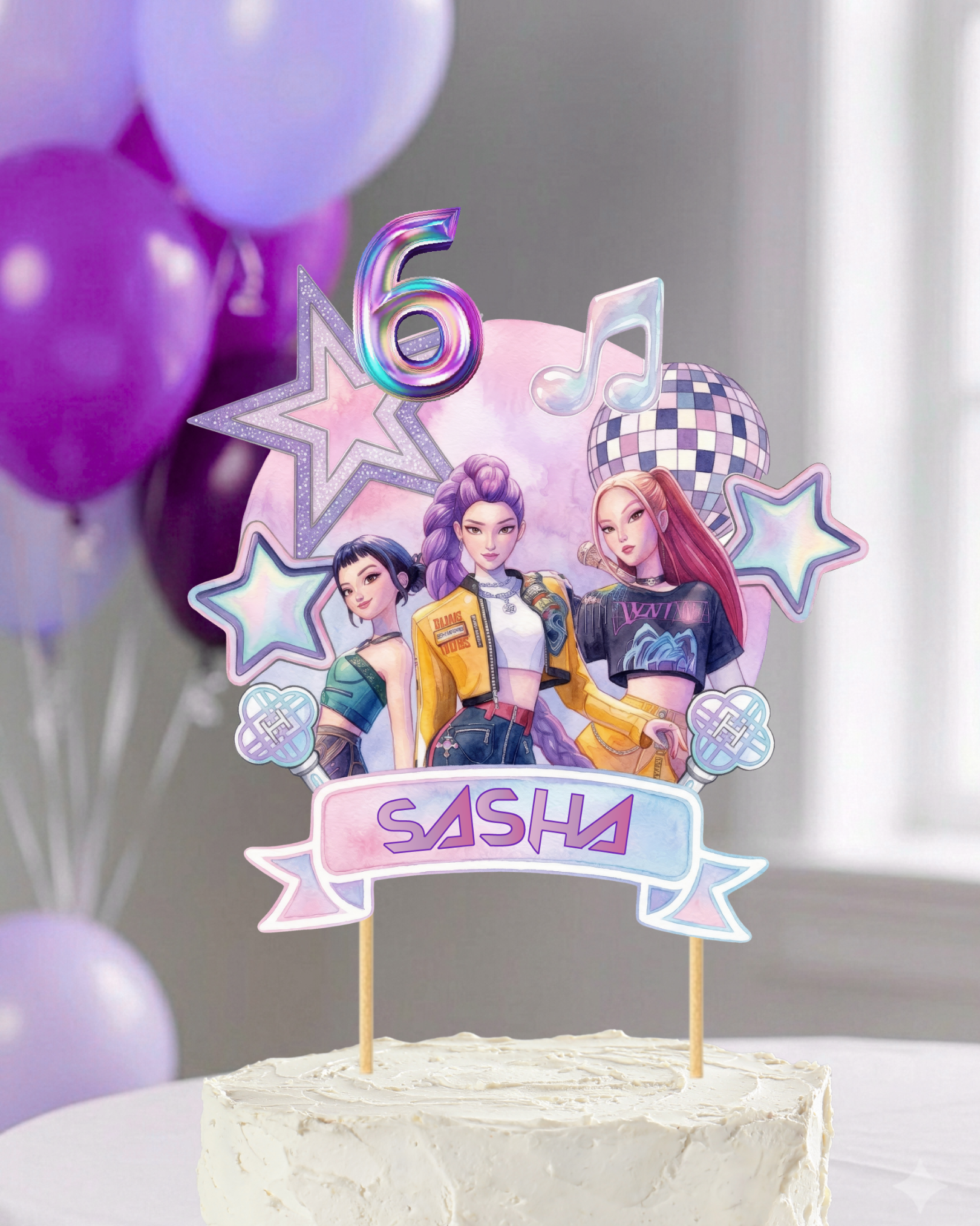 K-POP Demon Hunters Cake Topper | Molly Moo