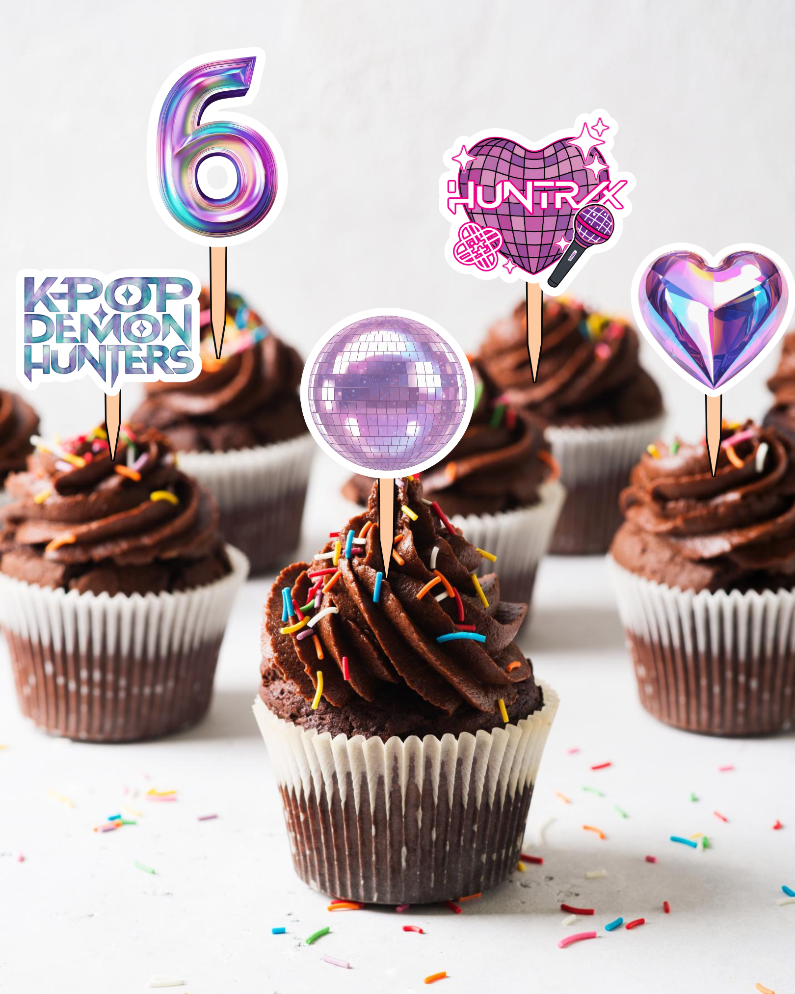 K-POP Demon Hunters Cupcake Toppers | Molly Moo