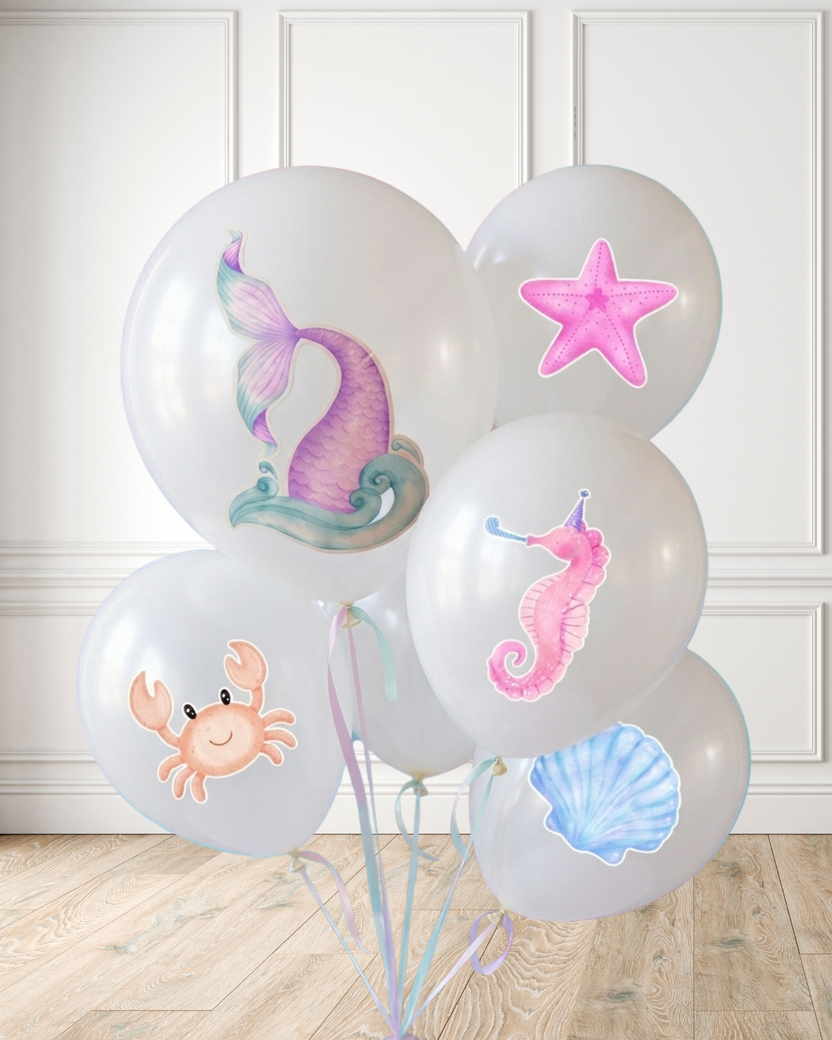 Mermaid Balloon Stickers | Molly Moo