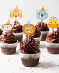 Party Animals Cupcake Toppers | Molly Moo