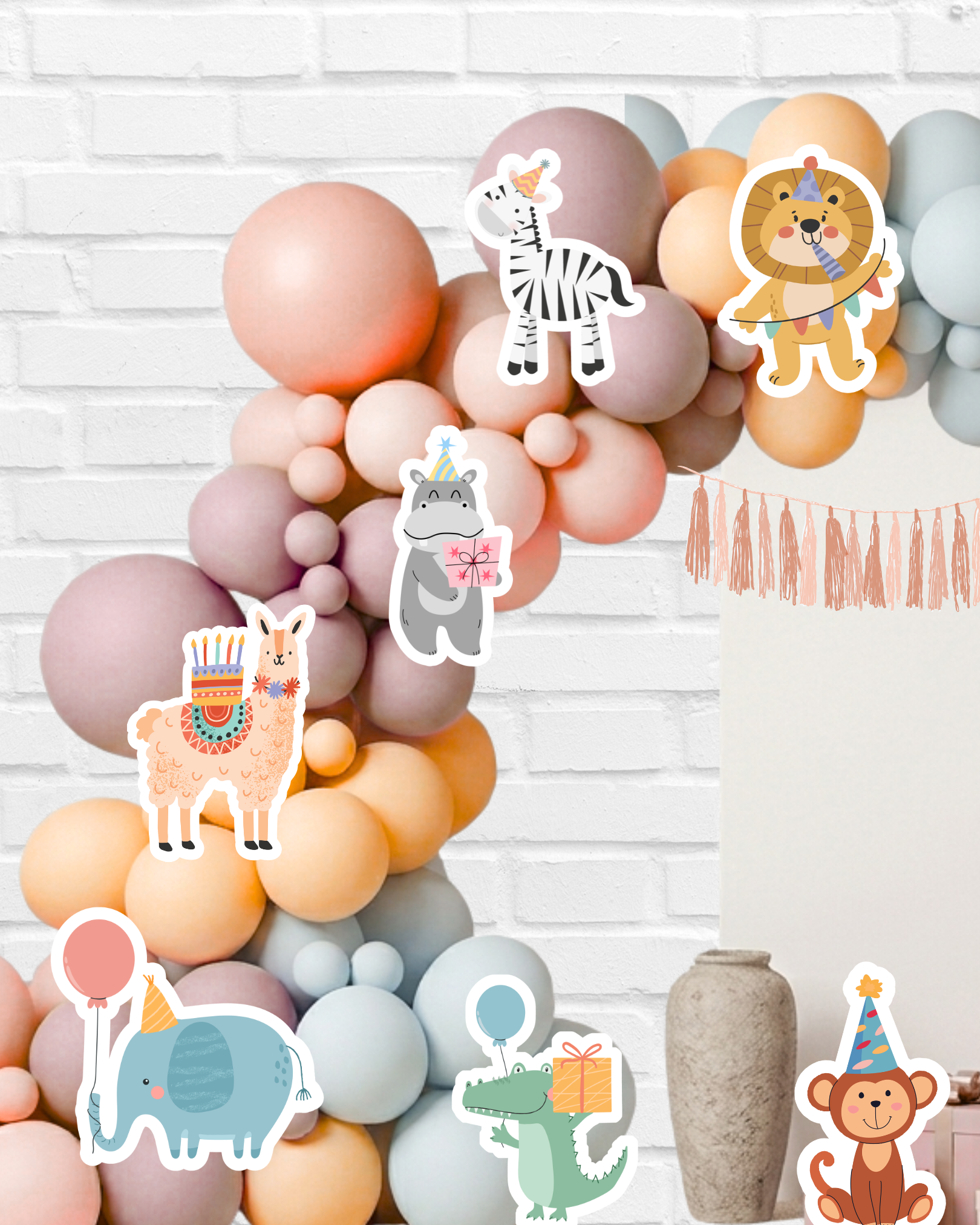Party Animals Decor Cutouts — view 2 | Molly Moo