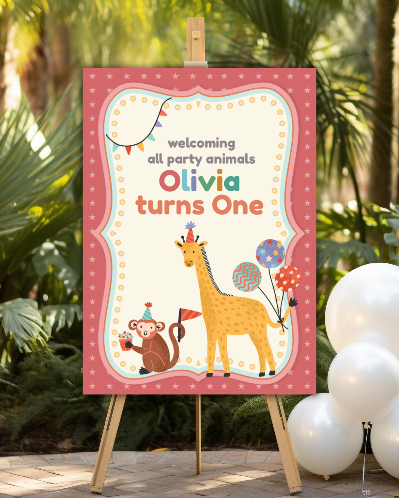 Party Animals Welcome Board | Molly Moo