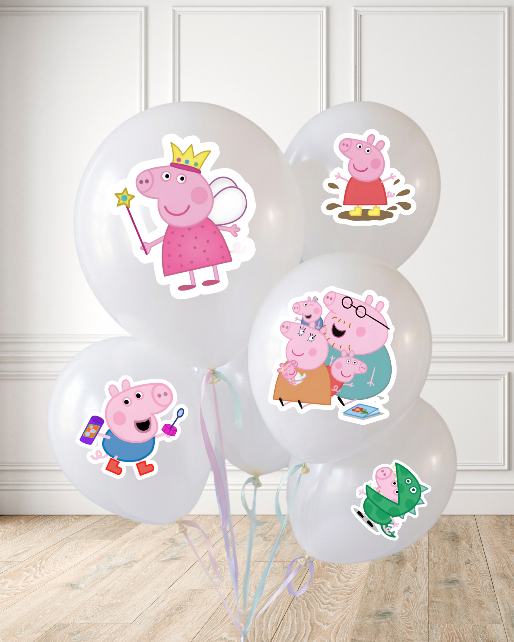 Peppa Pig Balloon Stickers | Molly Moo