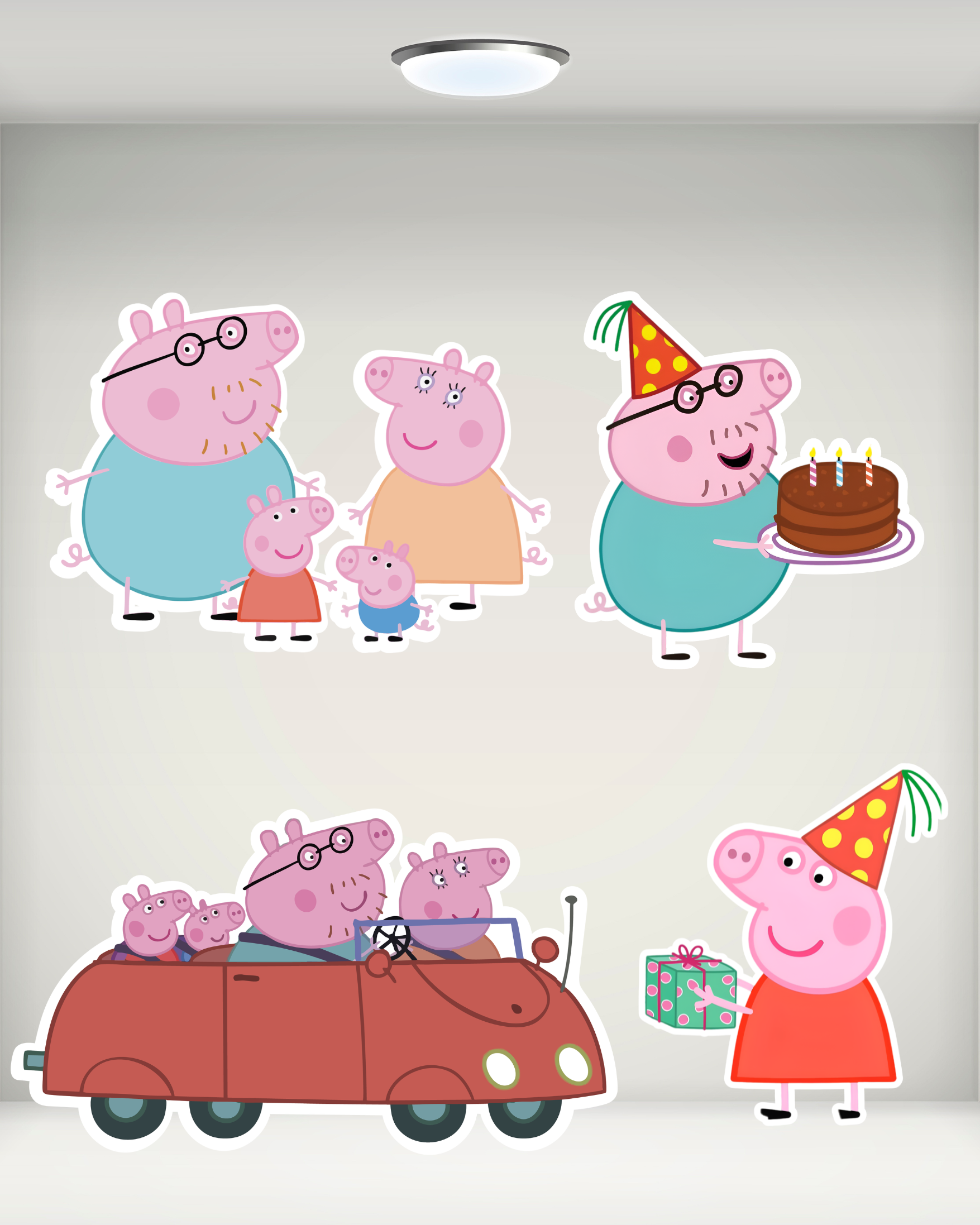 Peppa Pig Theme Shape Cutouts | Molly Moo
