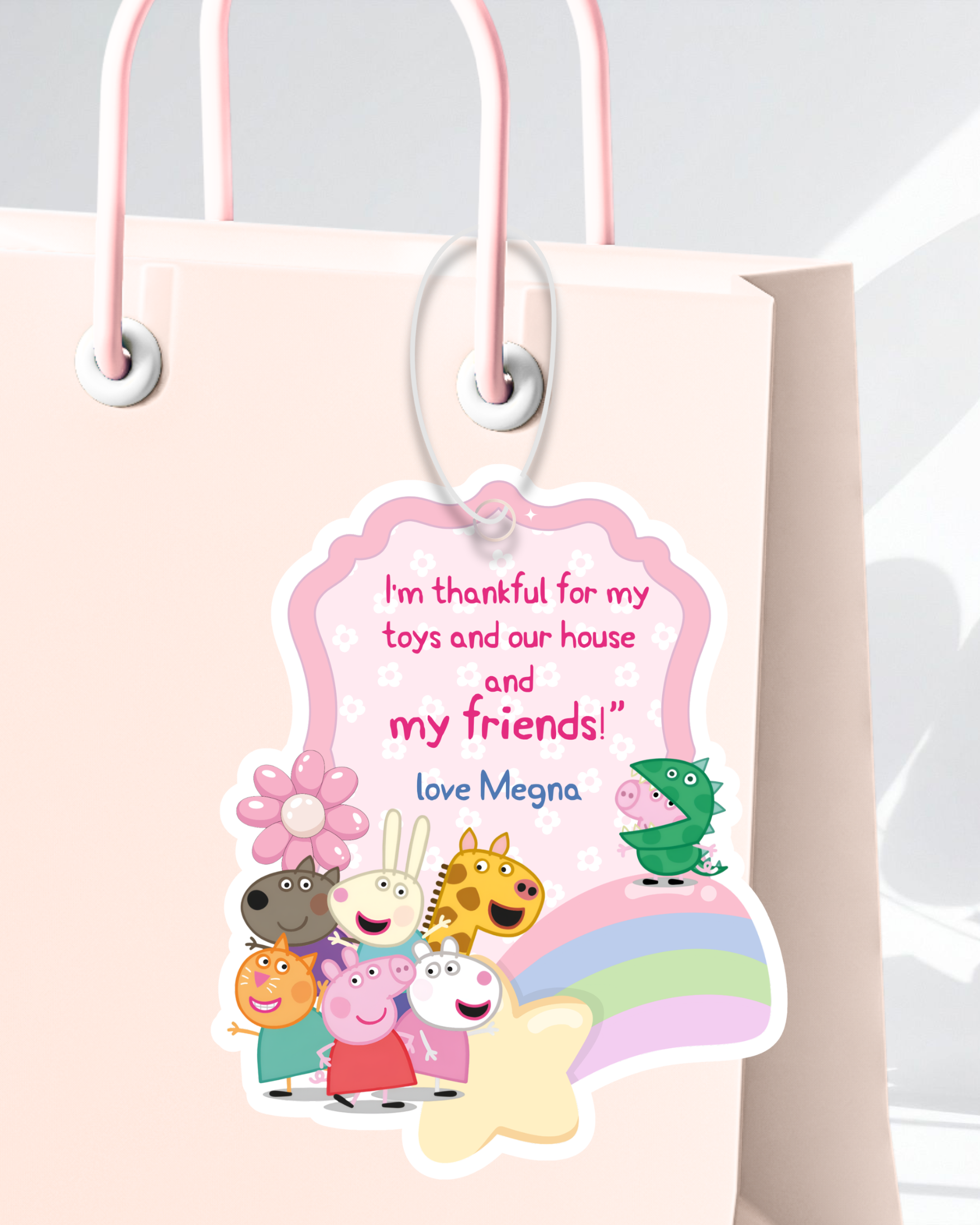 Peppa Pig Thank You Tags | Molly Moo