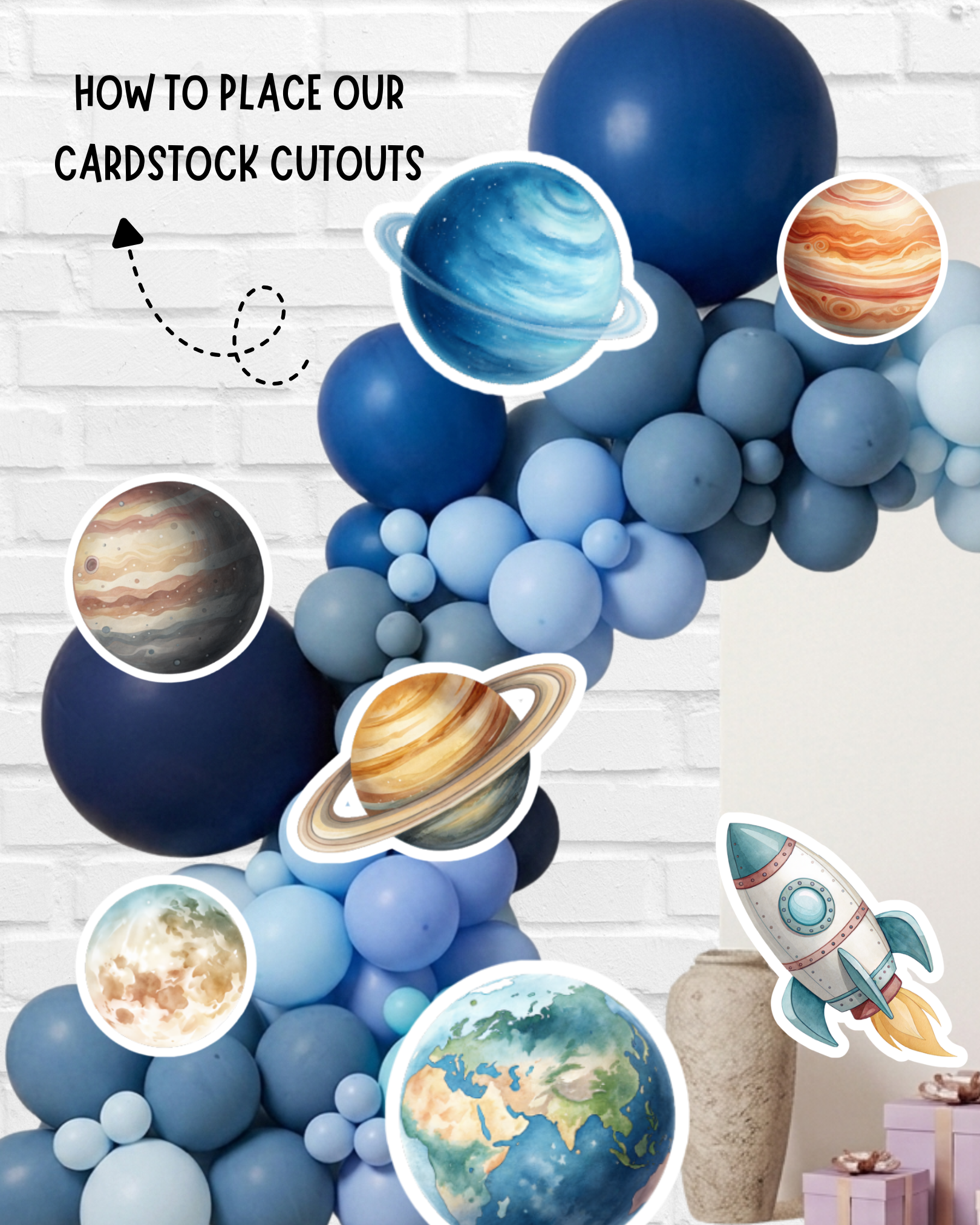 Space Astros Decor Cutouts — view 2 | Molly Moo