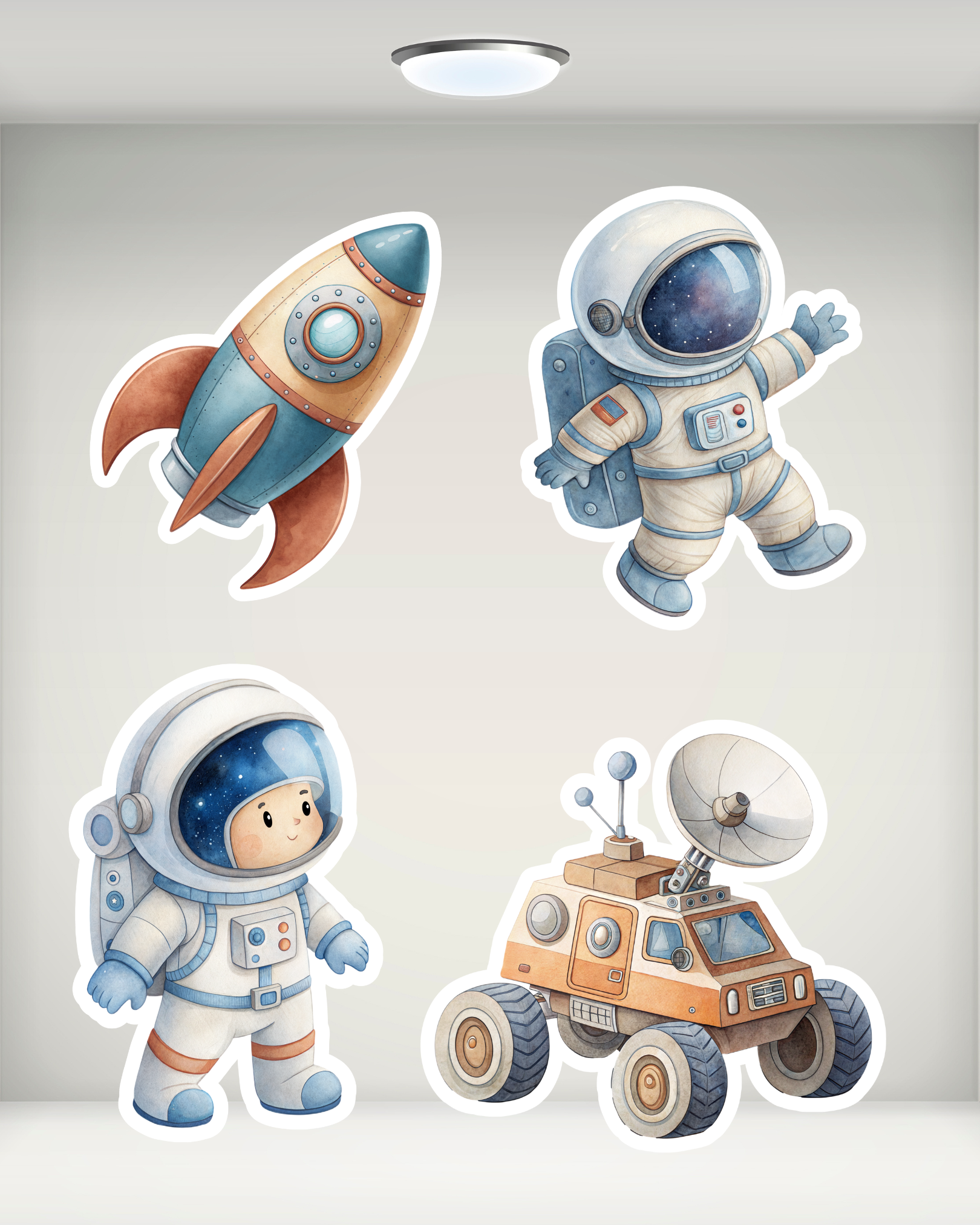 Space Astros Theme Shape Cutouts | Molly Moo