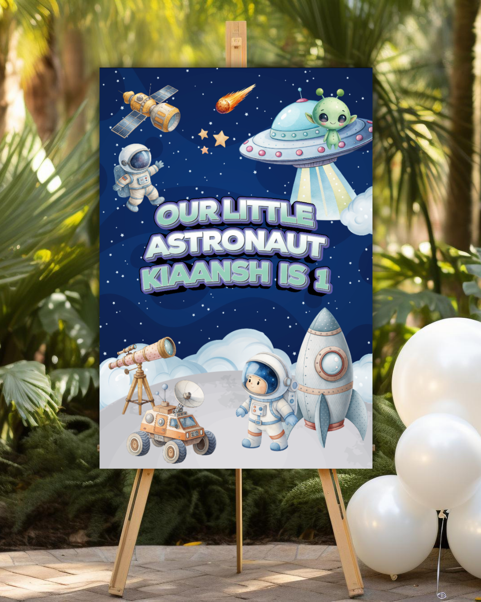 Space Astros Welcome Board | Molly Moo