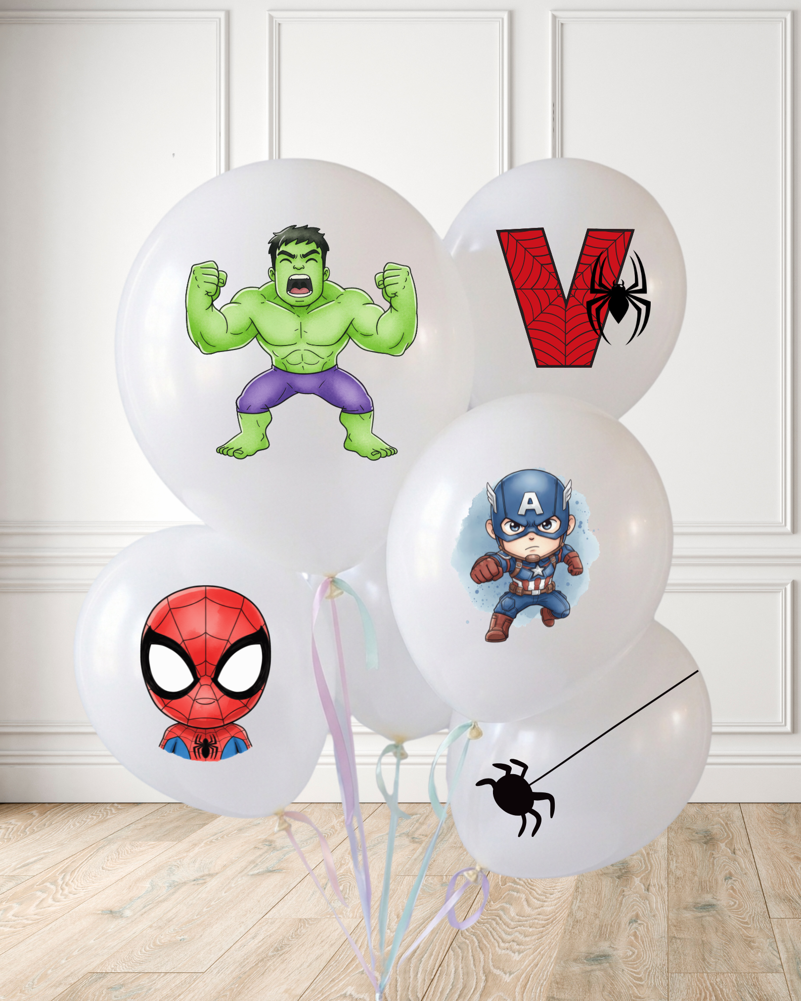 Superhero Balloon Stickers | Molly Moo